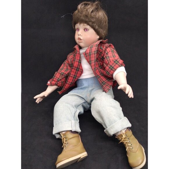 Vintage Radio Flyer Danbury Mint Porcelain 12" Doll  ONLY Replacement Doll - Picture 11 of 12